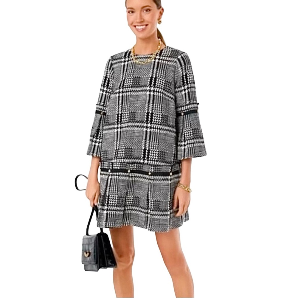 Tuckernuck Black and White Plaid Mini Dress